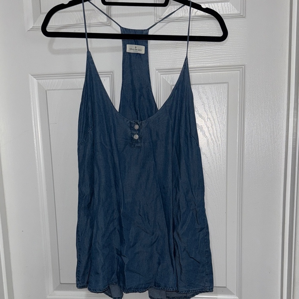 Thread & Supply Denim Blue Tank Top